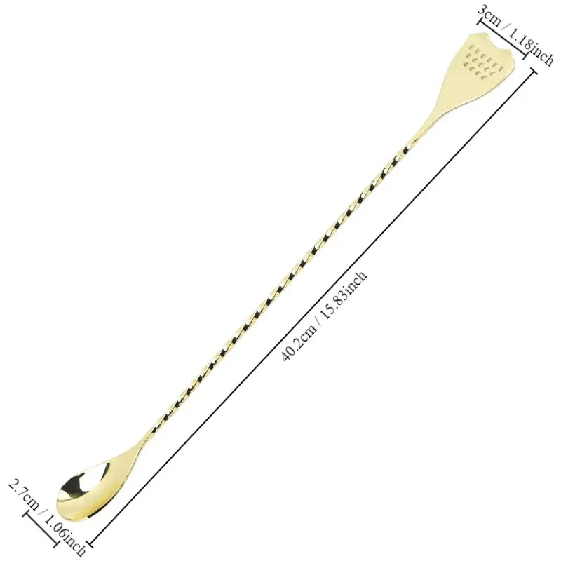 30/40/50cm Long Spiral Handle Cocktail Spoon Bartender Drink Shaker Muddler Stirrer Whisky Mixing Rod Kitchen Bar Utensils