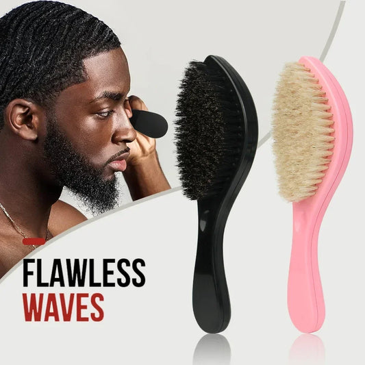 New MAN Hair Brush Boar Bristle For Men's Beard Shaving Comb Face Massage Facial Hair Cleaning Brush Wave Comb Drop Shipping
