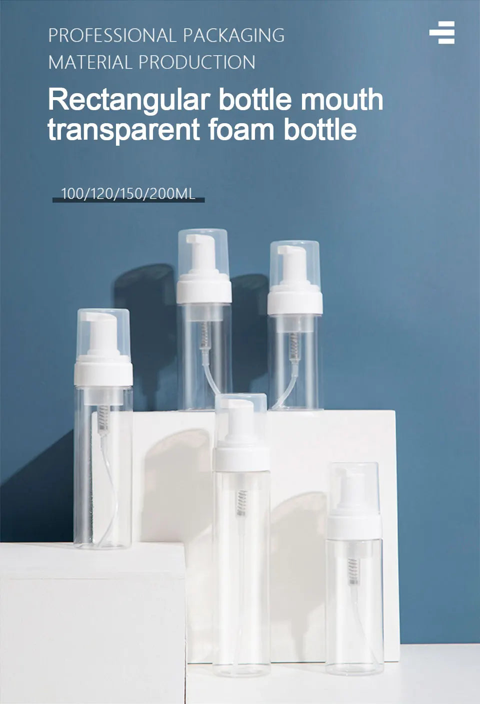 Soap Foaming Bottle Facial Cleanser Foam Maker Bottle with Silicone Clean Brush Portable Facewashing Mousse Foam Bottles