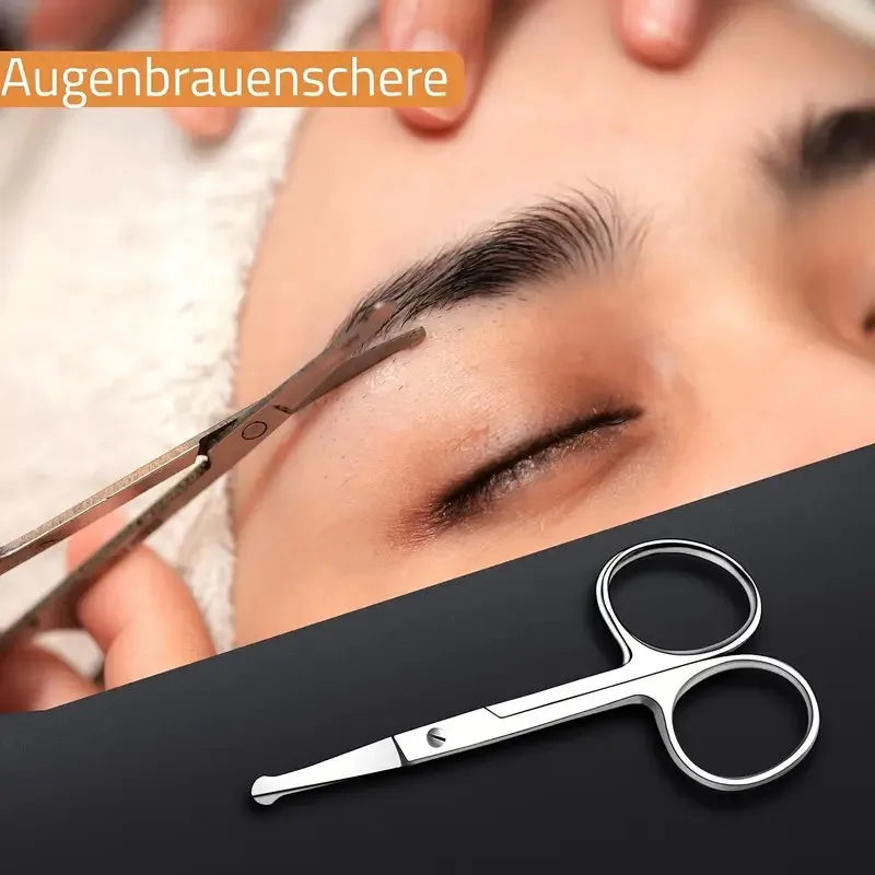 Stainless Steel Eyebrow Scissors Facial Hair Small Grooming Scissors - Eyebrow, Nose Hair & Beard Trimming Scissors For Men And