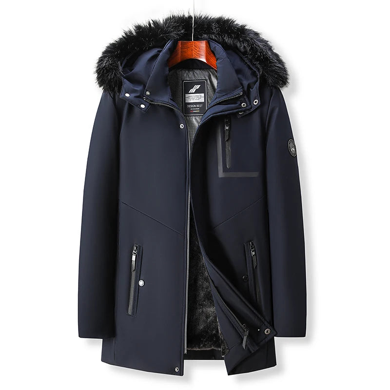 Men's Fashion Thickened Cotton-padded Jacket Windproof Warm Wear Resistant Fashion Casual High-quality Fabric Crisp Comfortable