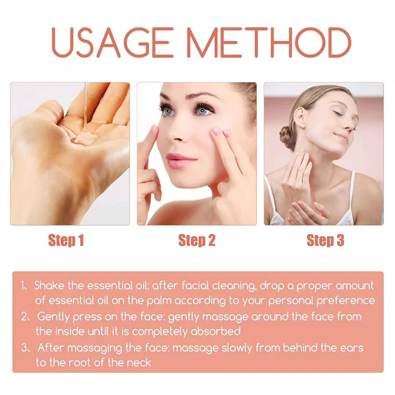 Collagen serum moisturizing, brightening, skin tightening, used to reduce fine lines, lighten fine lines, facial essential oil