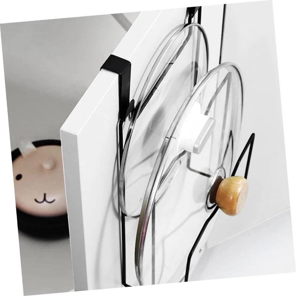 Wall Mounted Pot Cover Rack Suspension Space-saving Cutting Board Drainage Rack Kitchen supply No Punching Required