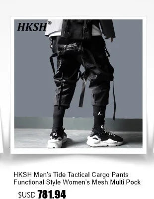 HKSH Autumn Winter New Men Tide Cotton Padded Jacket Scarf Collar Thick Long Sleeve Zipper Bread Chic Trendy RO Style Coat H2840