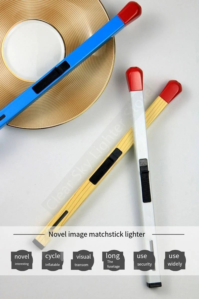 Super Long Luminous Matchstick Lighter Butane Torch Inflatable Lighter Household Aromatherapy Kitchen Gadgets Daily Necessities