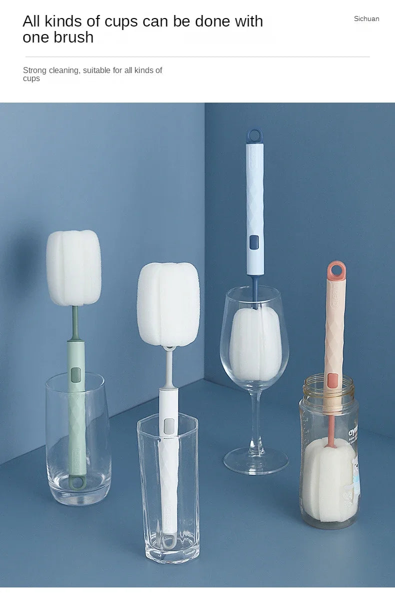Removable Sponge Baby Cup Bottle Brush Kitchen Cleaning Tool Bottle Cleaning Cleaning Brush  ершик для бутылок