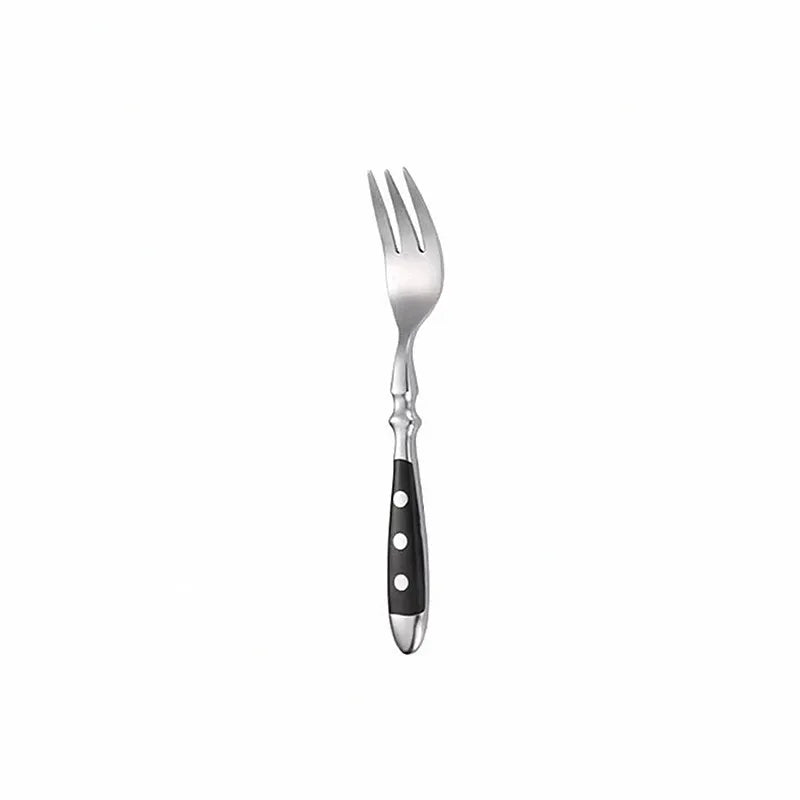 Western Stainless Steel Cutlery Set Creative Retro Steak Knife Dining Fork Spoon Dinnerware Set Rivets Handle Kitchen Tableware