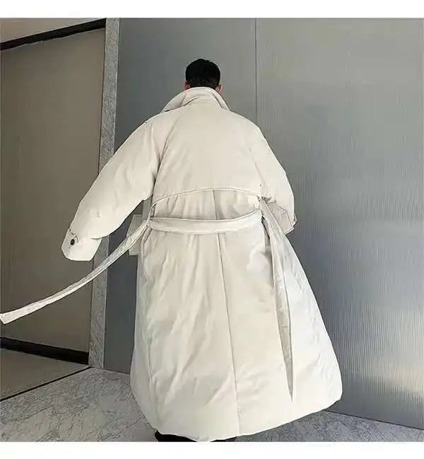 LUZHEN Winter Stylish Double Breasted Long Padded Coat Men's Original Design Thickened Knee-length Trench Trendy 2023 New Cac4db