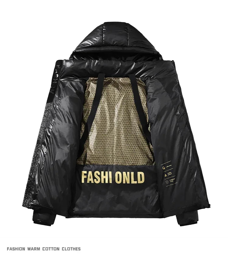 Thick Winter Jacket Warm Wool Windproof Hooded jacket Male Parkas Plus Size Fashion Man Jacket and Coat Men