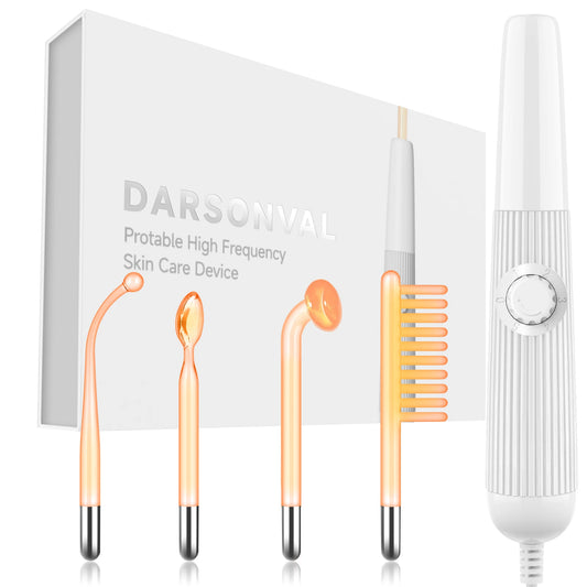 DARSONVAL High Frequency Red Light Therapy Wand Neon Electrotherapy Glass Tube Acne Spot Wrinkles Remover Beauty Facial Care