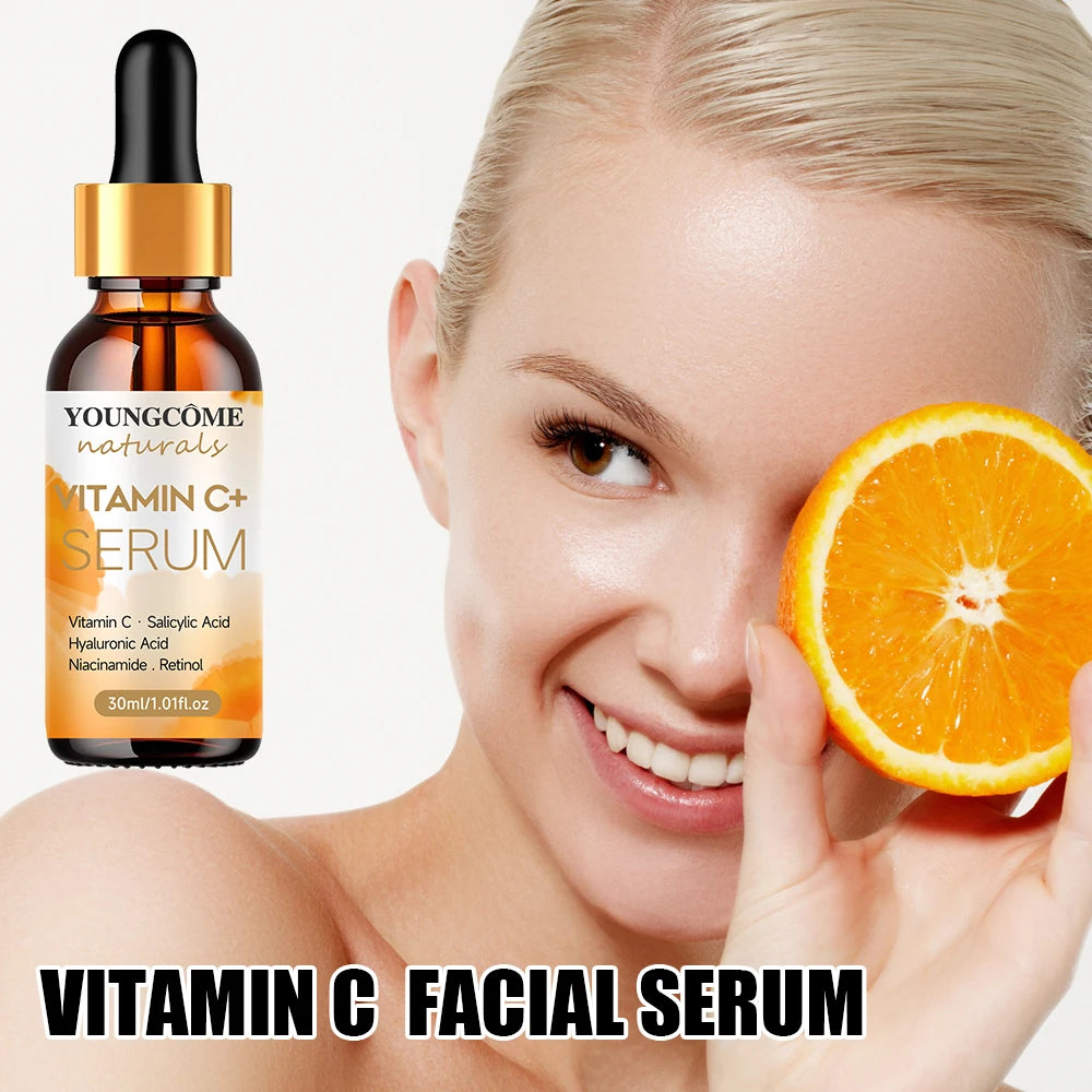 YOUNGCOME Facial essence Anti-aging Essence containing vitamin C,hyaluronic acid and retinol, Improves elasticity, Heals dryskin