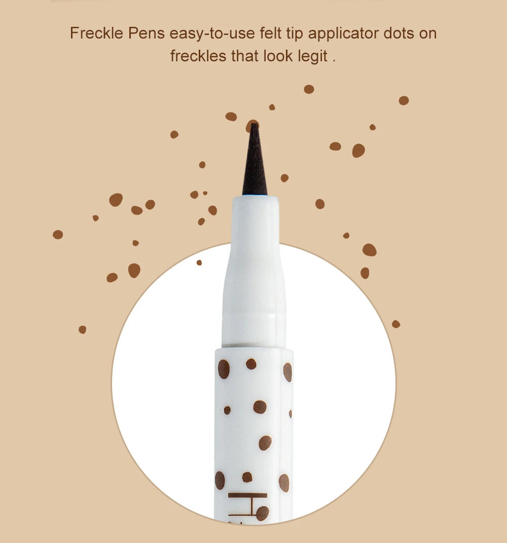 HANDAIYAN Natural Fake Freckle Pen Quick-Drying Waterproof Spot Pencil Makeup Tool for Facial Lifelike Fake Freckles Cosmetics