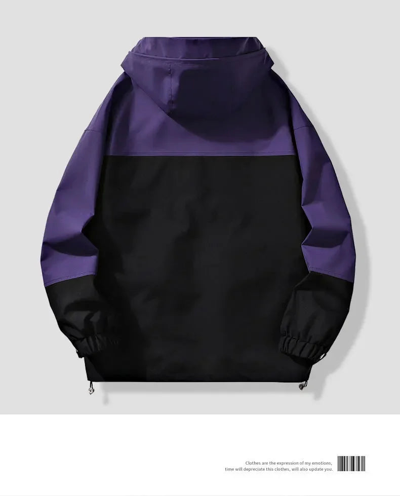 Autumn Men's Trendy Hooded Jacket Casual Versatile Fashion Top Cloth For Spring Autumn Seasons
