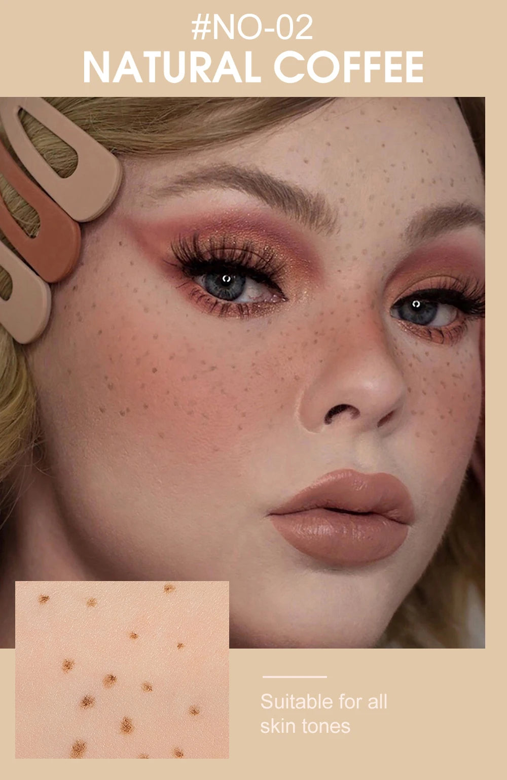 HANDAIYAN Natural Fake Freckle Pen Quick-Drying Waterproof Spot Pencil Makeup Tool for Facial Lifelike Fake Freckles Cosmetics
