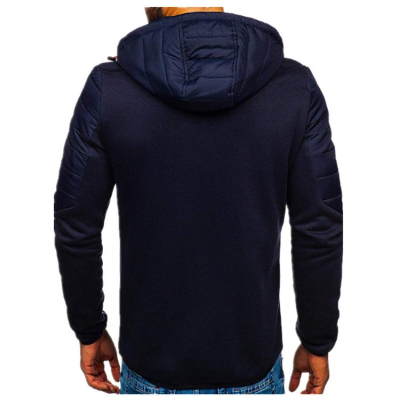New Men Hoodies Casual Hoodies for Men with Zip Pockets Full Zip Long Sleeve Sweatshirt Sports Hooded Jacket