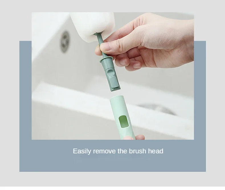 Removable Sponge Baby Cup Bottle Brush Kitchen Cleaning Tool Bottle Cleaning Cleaning Brush  ершик для бутылок