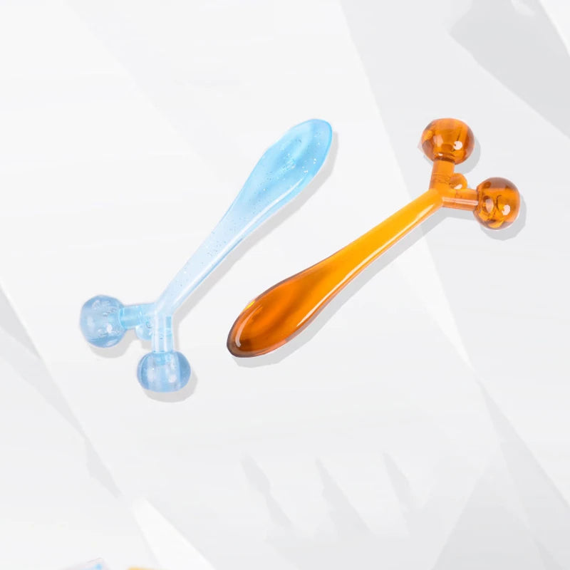 Y-shaped Facial Roller Massager Multi-functional Massage Stick Small Double Ball Roller Lifting V Face Facial Lifting Tool