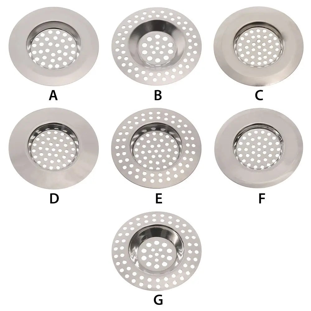 Kitchen Drain Plug Stainless Steel Sink Strainer Mesh Trap Drain Filter Hair Clean Up Waste Catcher Bathtub Accessories