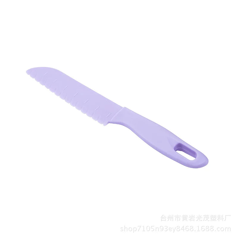 Sawtooth Cutter Plastic Fruit Knife Safe Kitchen Knife Kids Chef For Bread Lettuce Toddler Cooking Knives Children Paring Knives