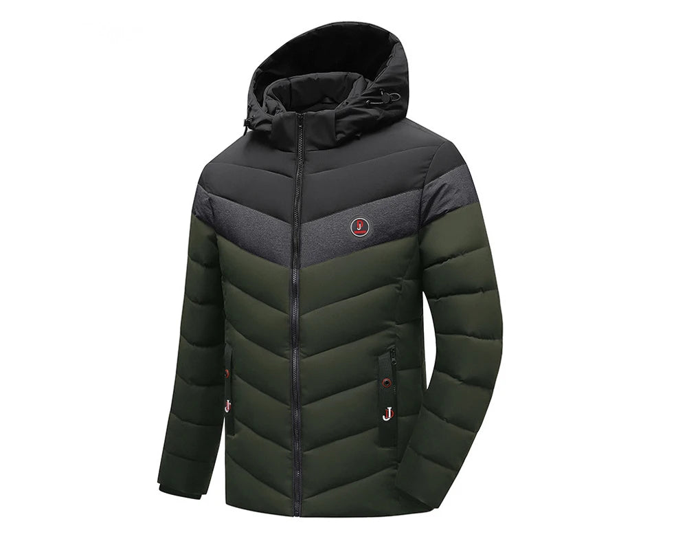 Winter Men's Warm Parkas Fashion Men Cotton Thicken Windbreaker Hooded Jackets Male Waterproof Padded Coats Clothing