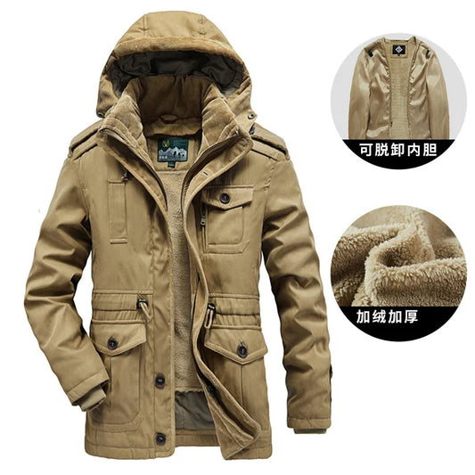 New Parka Men Coats Winter Jacket Men Thicken Hooded Waterproof Outwear Warm Coat Casual Mens Jackets Overcoat Fur Thick coats