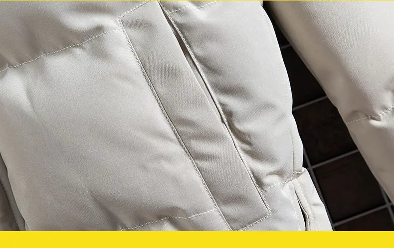 Men's Casual Fleece-padded Jacket Warm Waterproof Crisp High-quality Fabric Comfortable Skin Breathable Wear Handsome Coats