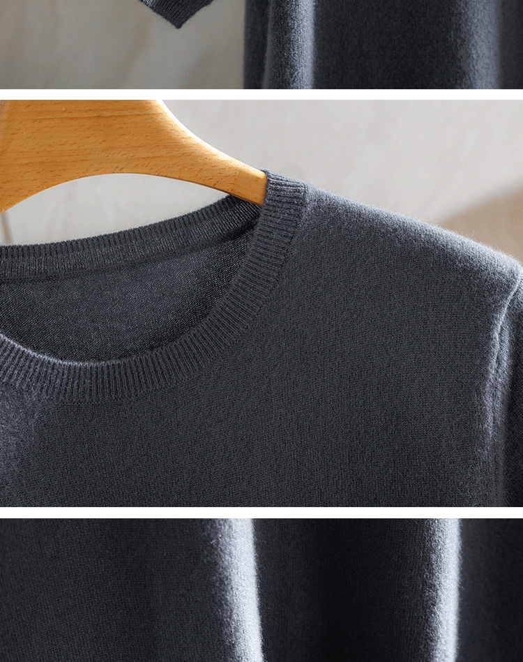 Superfine Merino Cashmere Knitted O-neck T-shirt for Men's Clothing Short Sleeve Tee Solid Color Trend Leisure Tee Tops ﻿