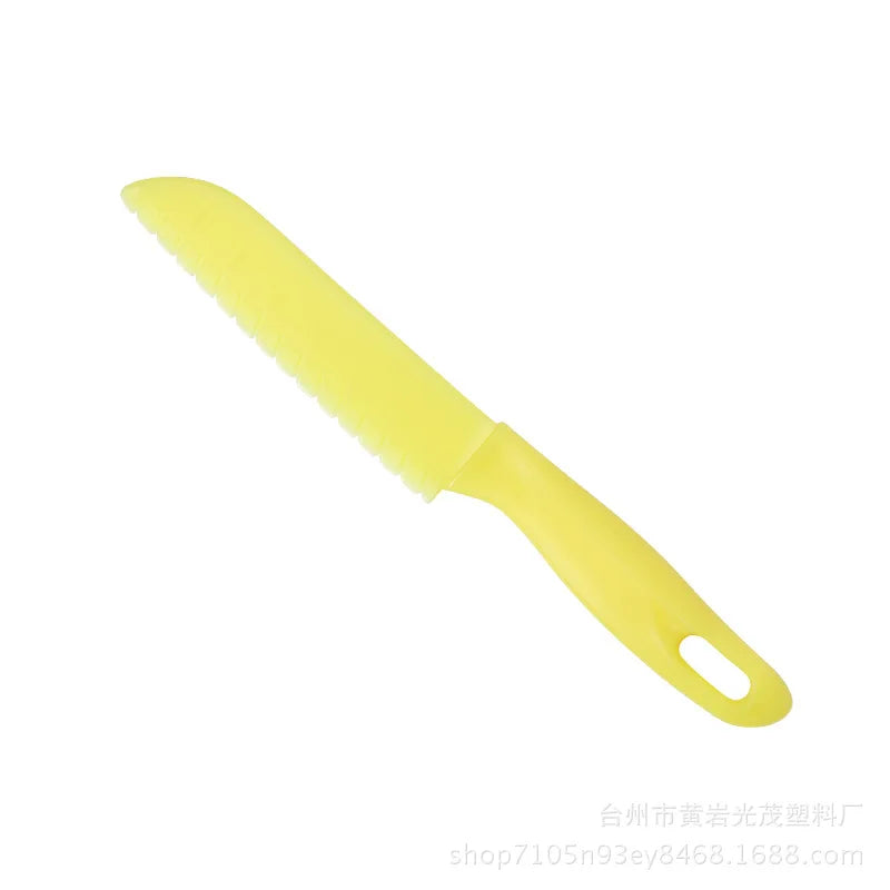 Sawtooth Cutter Plastic Fruit Knife Safe Kitchen Knife Kids Chef For Bread Lettuce Toddler Cooking Knives Children Paring Knives
