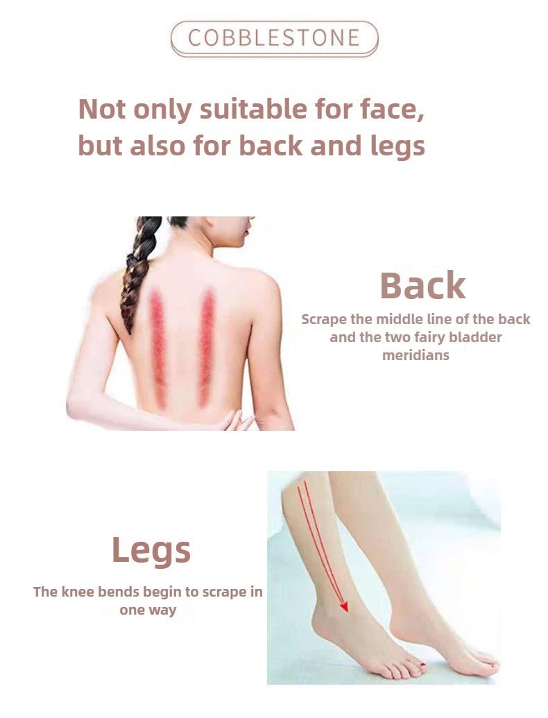 Gua Sha Massage Board for Face Rose Pink Guasha Set Plate Jade Face Massager Scrapers Tools for Face Neck Back Body