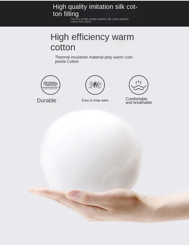 Men's Fashion Thickened Cotton-padded Jacket Windproof Warm Wear Resistant Fashion Casual High-quality Fabric Crisp Comfortable