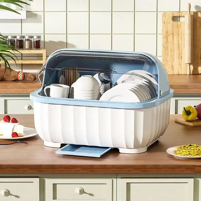 Kitchen Dish Drainer Rack With Removable Drip Tray Utensil Drying Holder Washing Up Drainer Rack Plate Organiser for Kitchen