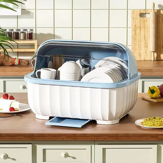 Kitchen Dish Drainer Rack With Removable Drip Tray Utensil Drying Holder Washing Up Drainer Rack Plate Organiser for Kitchen