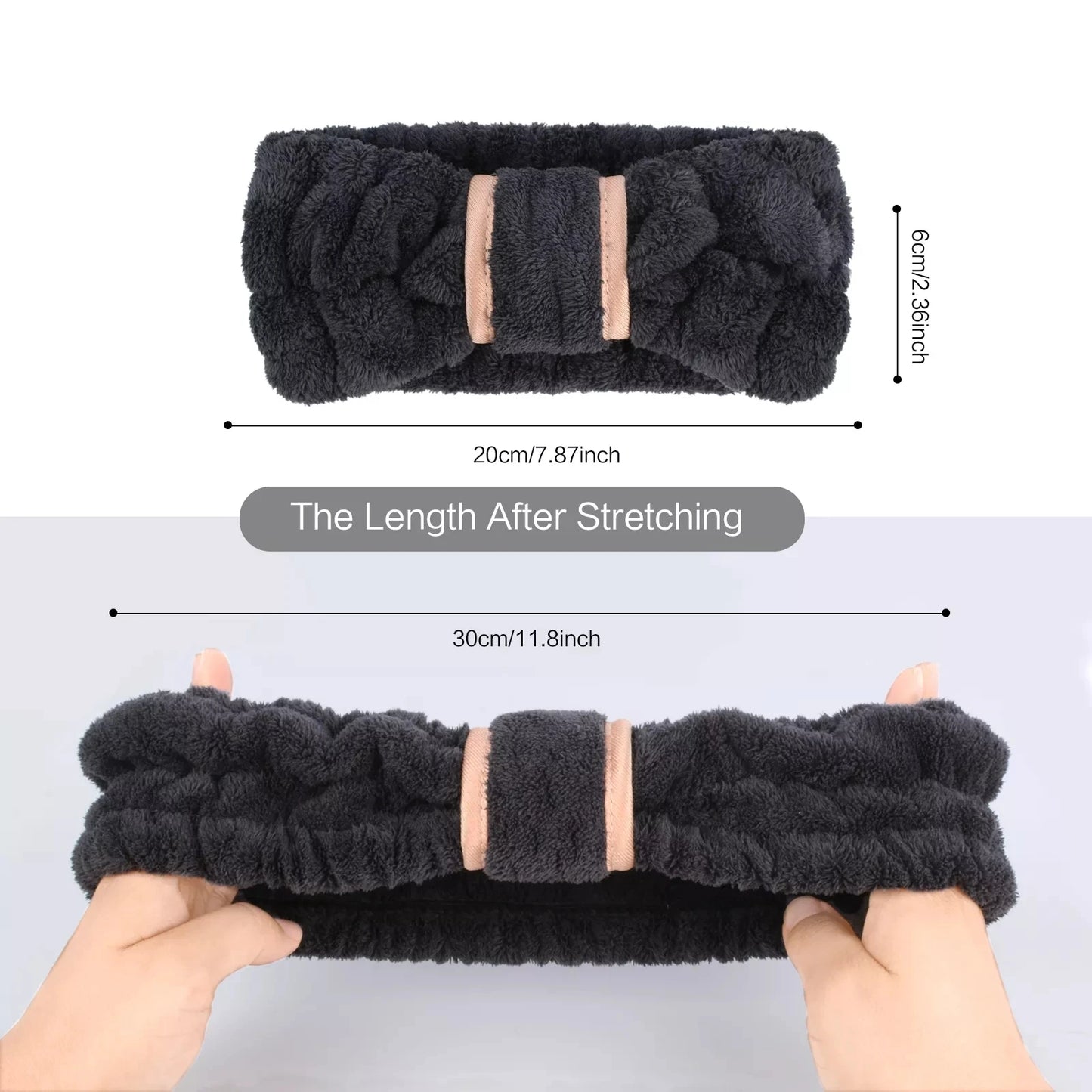 Headbands Spa Facial Headbands Makeup Headbands Elastic Terry Cloth Head Wrap for Women Washing Face Makeup Shower Yoga Sports
