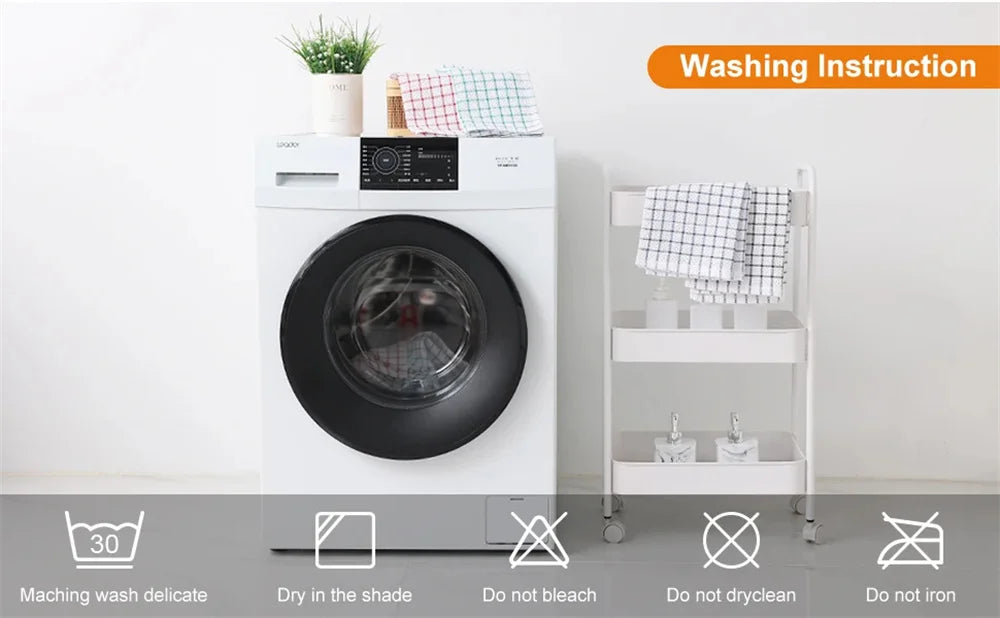 Homaxy 100% Cotton Kitchen Towel Soft Dishcloth Super Absorbent Kitchen Cloths Home Cleaning Scouring Towel Washing Dishes Cloth