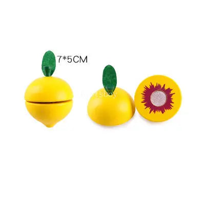 1Pcs Fruit Cutting Educational Toys Wooden Paste Stickers Vegetable Fruit Cutting Kitchen Toy Educational Toy For Children Gift