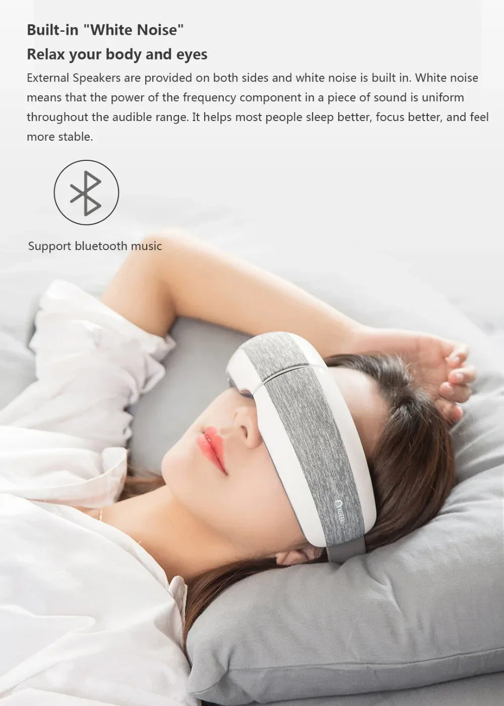Xiaomi Mijia New Smart Eye Massager  Music 40 Degree  Hot Compress 4 Modes Press Foldable Eye Relax Massager Eye Mask
