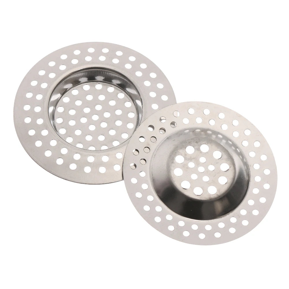 Kitchen Drain Plug Stainless Steel Sink Strainer Mesh Trap Drain Filter Hair Clean Up Waste Catcher Bathtub Accessories