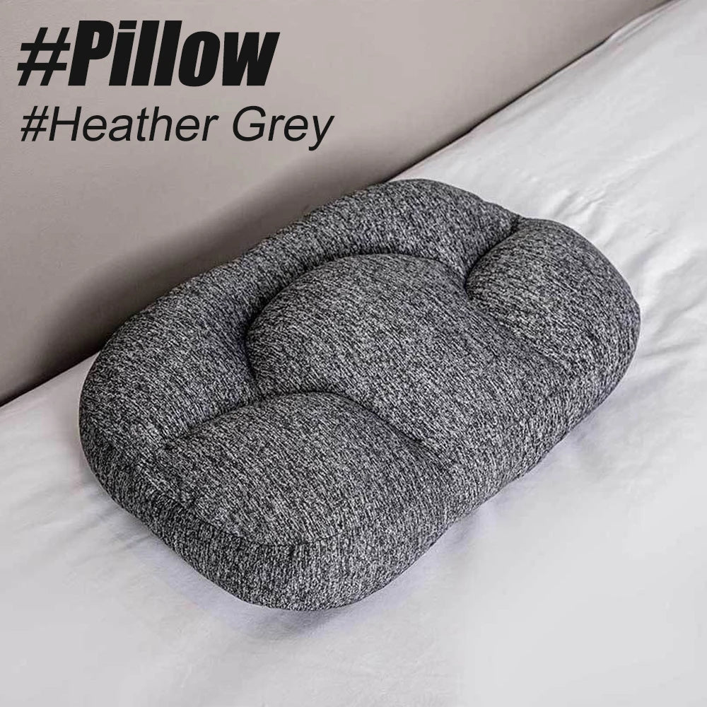 Neck Massager Cervical Neck Traction Pillow for Sleeping, Deep Sleep Foam Particles Pillow- Side Sleeper & Back Pillows for Beds