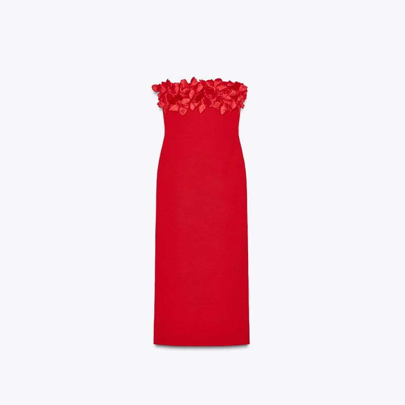 Sexy Off Shoulder Ruffles Women's Dresses Fashionable Lace Up Solid Slim Fit Long Dress Female Summer Beach Holiday Party