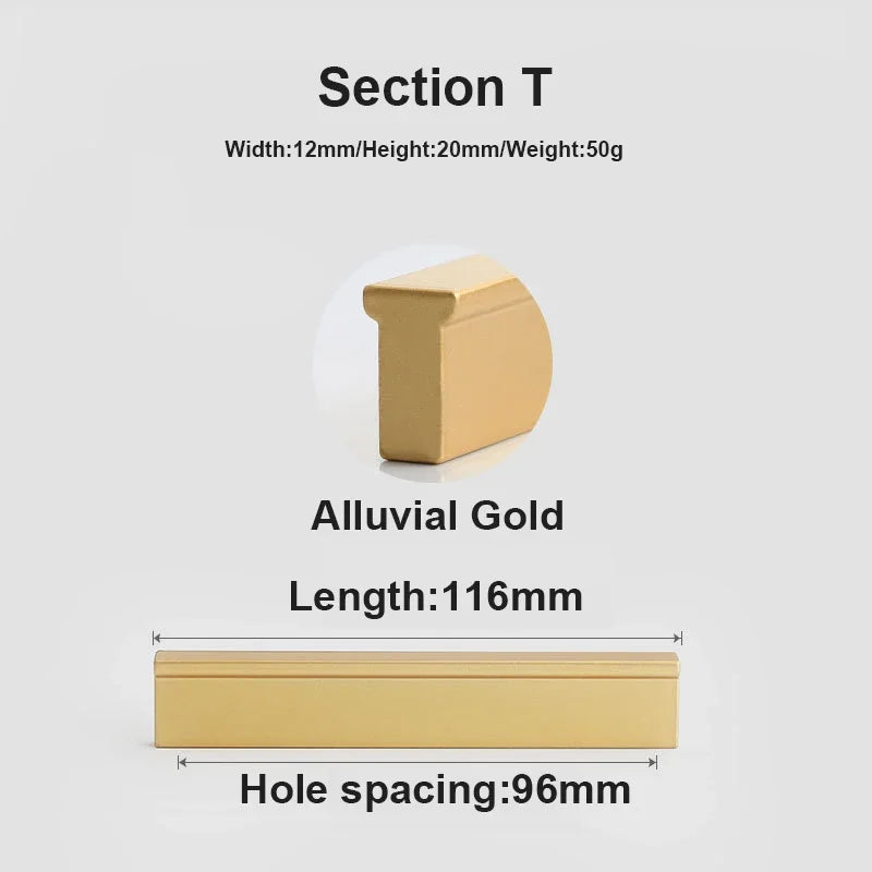 JUIDINTO 1pc Aluminium Cabinet Handle Pulls Black Handle 96-320mm Kitchen Drawer Handle for Furniture Wardrobe Closet