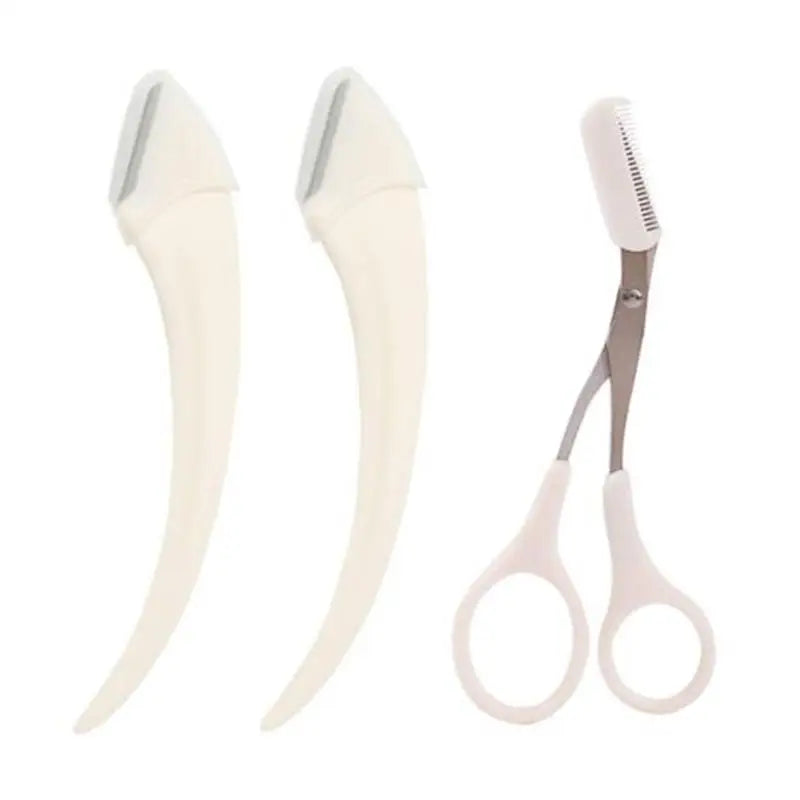 Eyebrow Trimmer Kit Facial Razor Eyebrow For Woman Professional Eyebrow Hair Removal Scissors With Comb Brow Trimming Tool