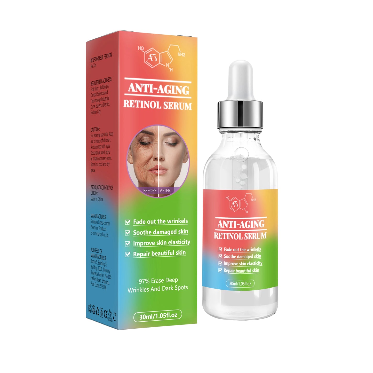 Collagen serum moisturizing, brightening, skin tightening, used to reduce fine lines, lighten fine lines, facial essential oil