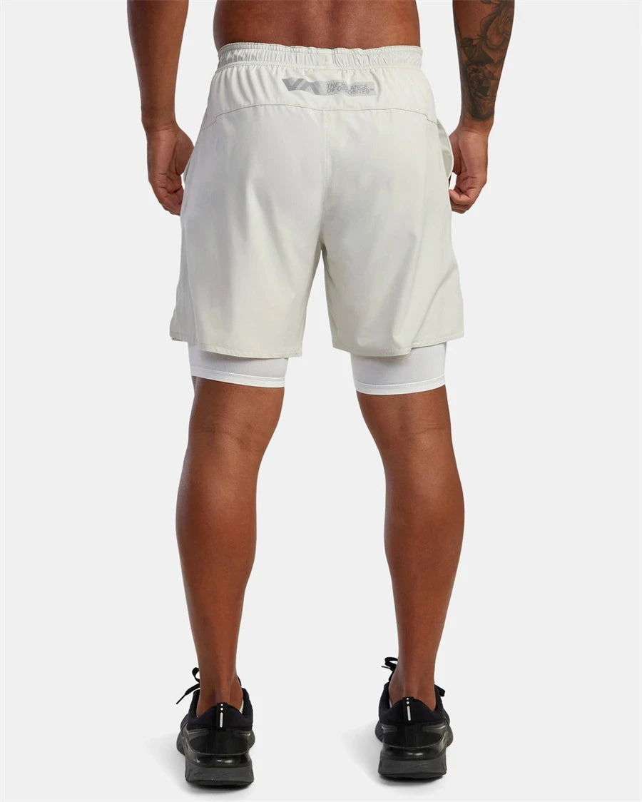 Fitness Shorts Men's Training Sports Jogging Fitness Woven Quick Dry New 2-in-1 Double-layer Sports Fitness Running Shorts