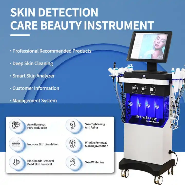 14 in 1 Women Aesthetic Beauty Equipment Bubble Oxygenation Scrubber Facial Machine