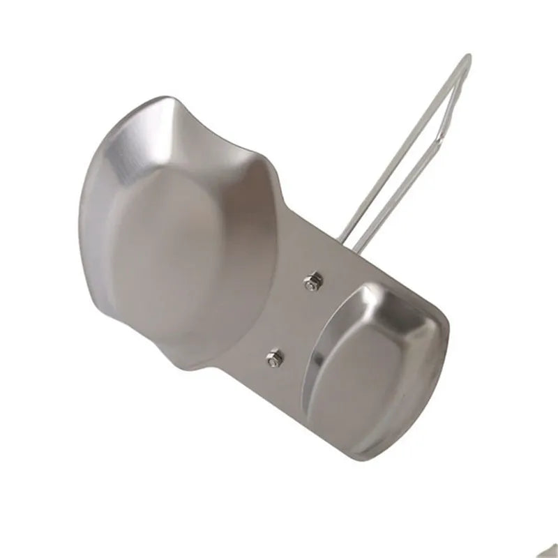 Stainless Steel Pan Pot Cover Stand Silver Color Soup Spoon Holder Drain Rack Stove Organizer Storage Kitchen Accessories