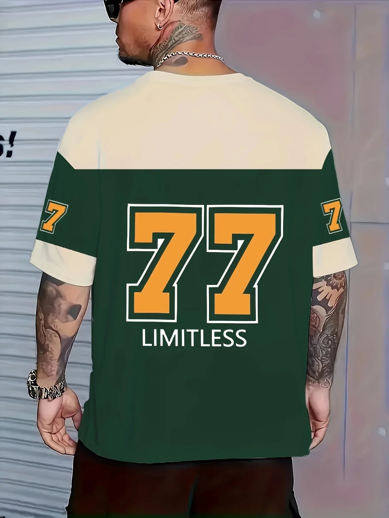 Men's summer fashionable streetwear T-shirt, casual round neck short sleeved top with 3D digital printing pattern, slightly elas