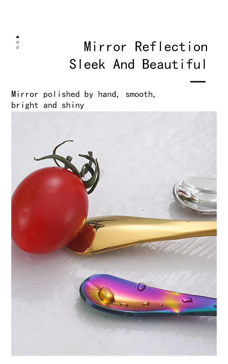 304 Stainless Steel Long Handle Stirring Spoon Coffee Tea Ice Spoon Bar Tableware Fashion Kitchen Tool Seasoning Mixing Dessert