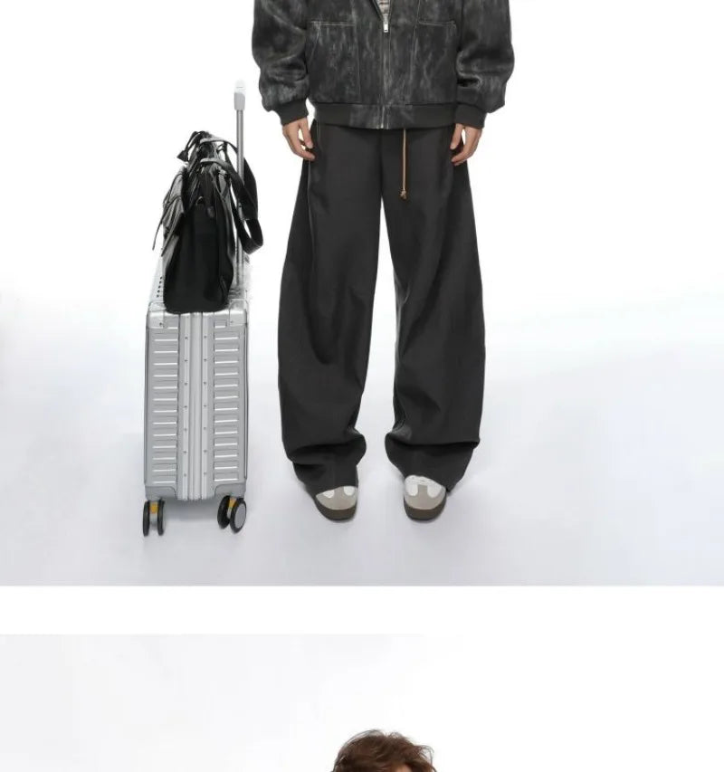 Y2K American New Fashion Solid Color Plus Velvet Padded Cotton-padded Jacket Coat Men Harajuku Hip-hop Popular Casual Couples