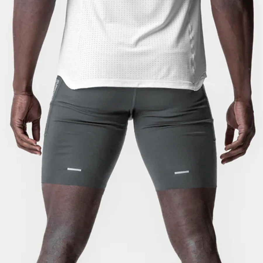 Men's Summer Quick Dry Sports Skinny Slim Stretch Shorts Man Running Gym Fitness Jogger Short Pants Male Bodybuilding Leggings