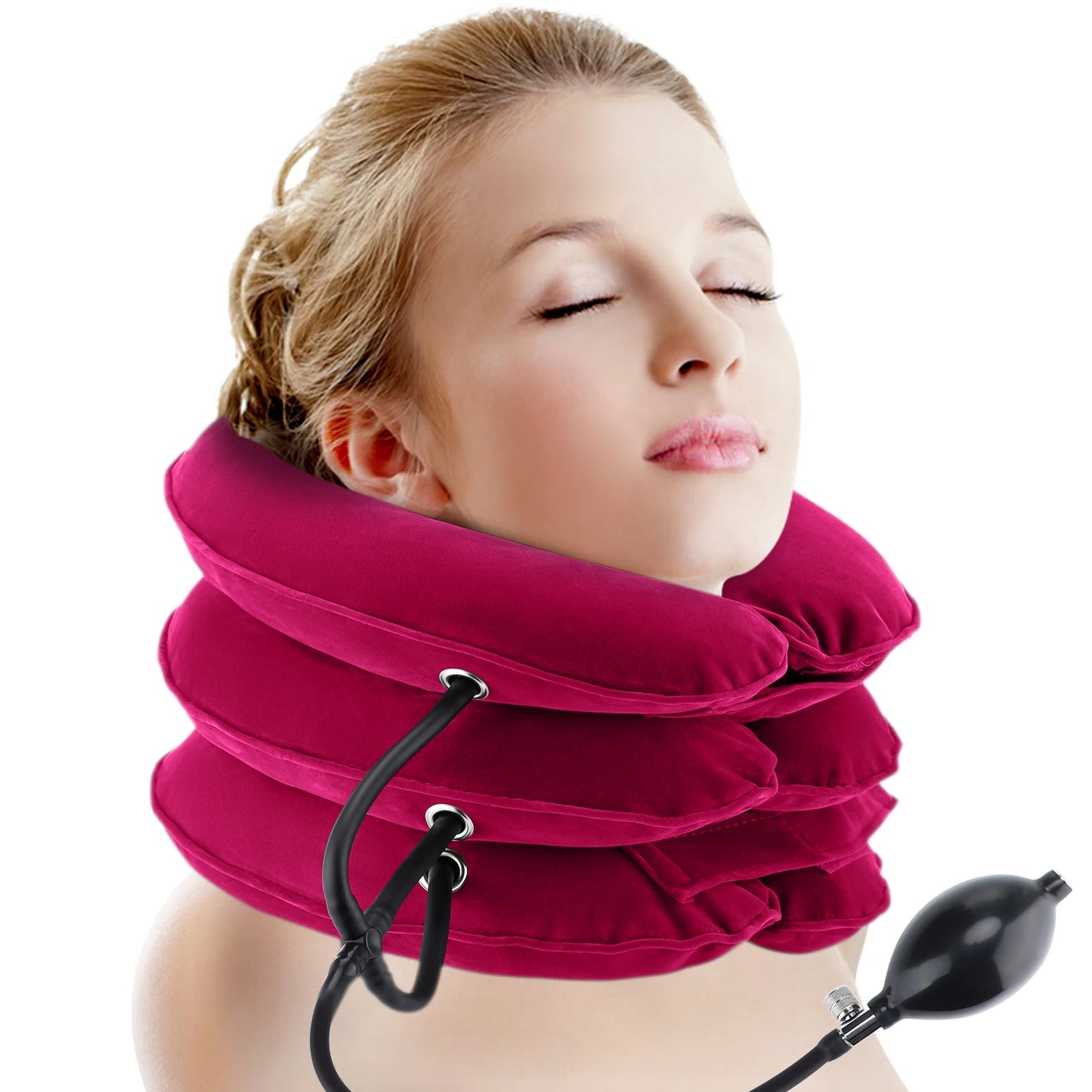 Neck Massager Cervical Support Pillow Air Pump Inflatable Collar Stretcher Brace 3/4 Layer Pain Relief Neck Ontlaster Traction